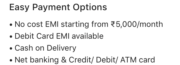 Debit Card EMI Eligibility check on flipkart