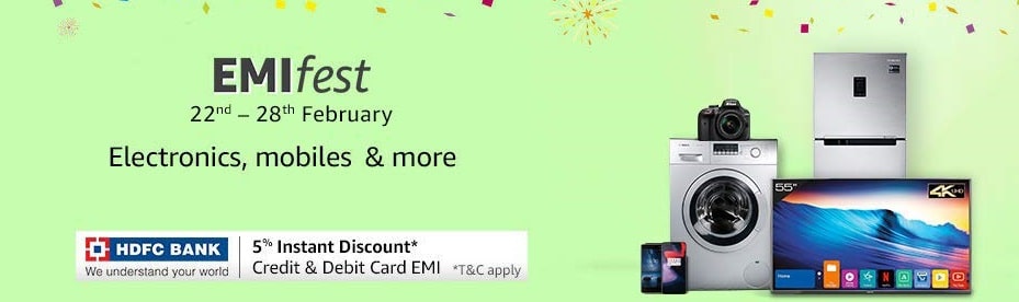 Amazon HDFC bank no cost emi offer