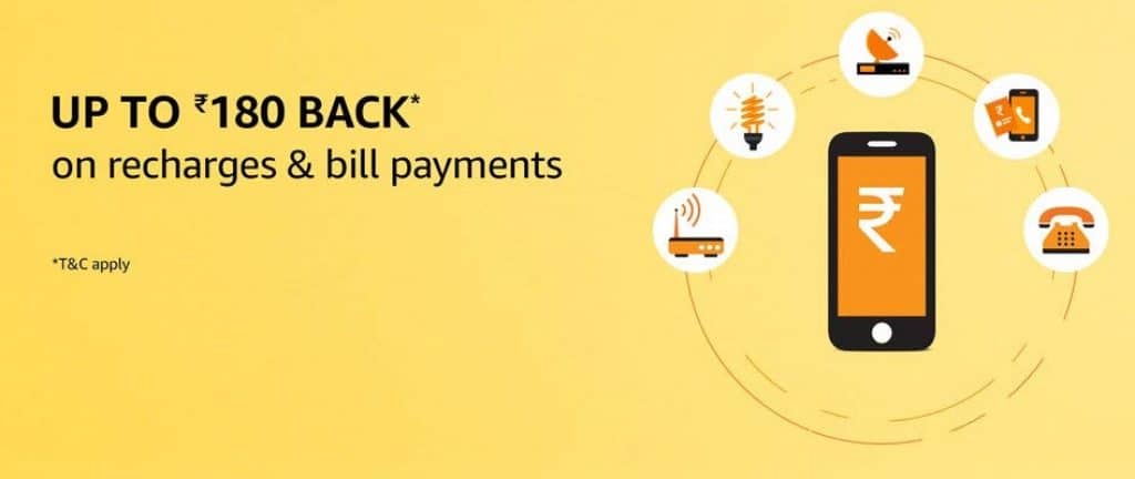 Amazon recharge and bill payment offers