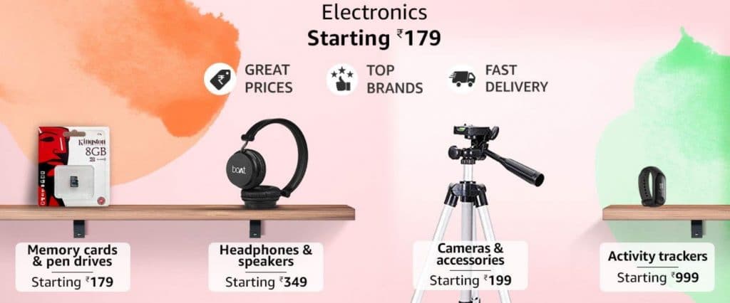 Amazon Great Indian Sale Offers on Electronics