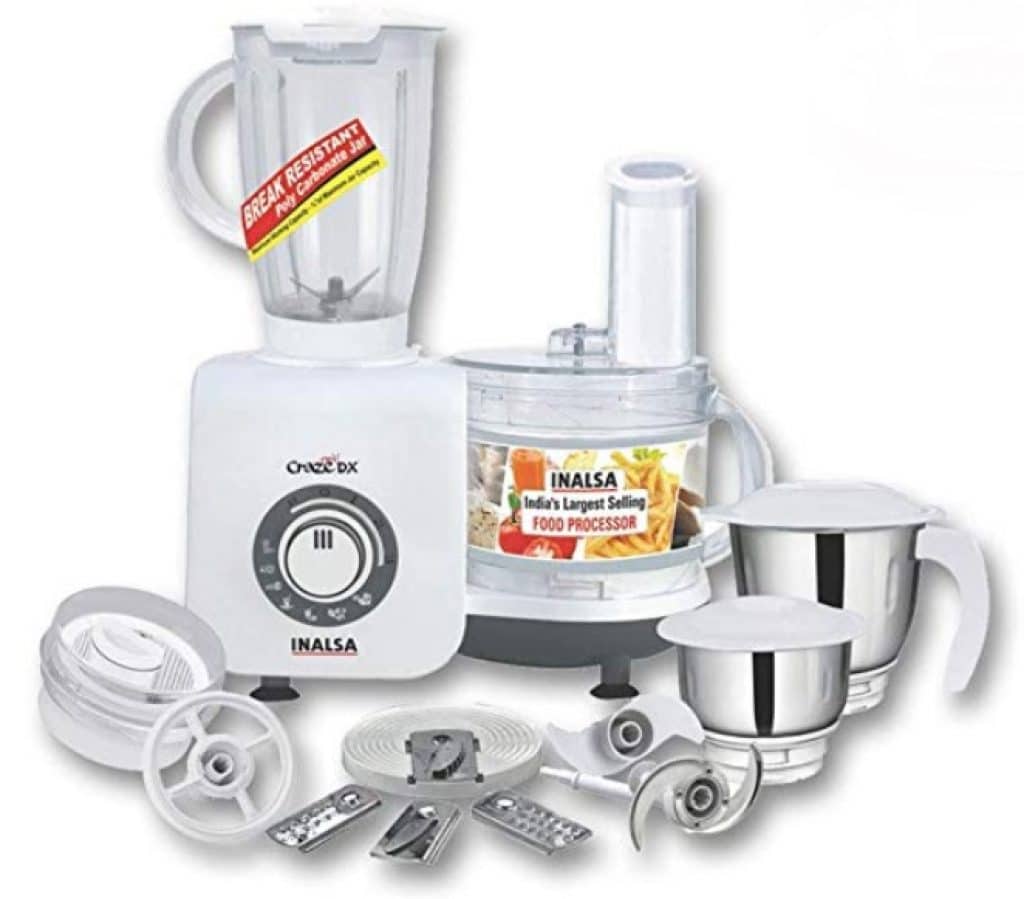  INALSA Craze DX 700-Watt Food Processor