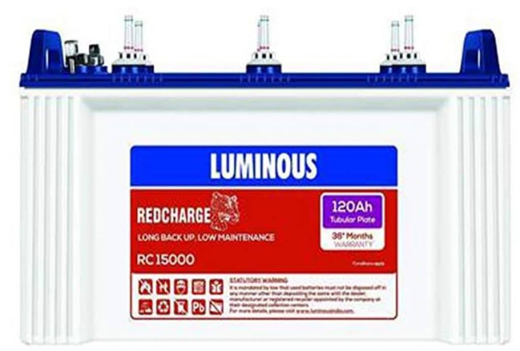 Luminous RC 15000Tubular 120AH Battery