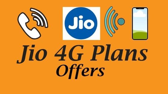 Jio 4G Data Plans and Offers
