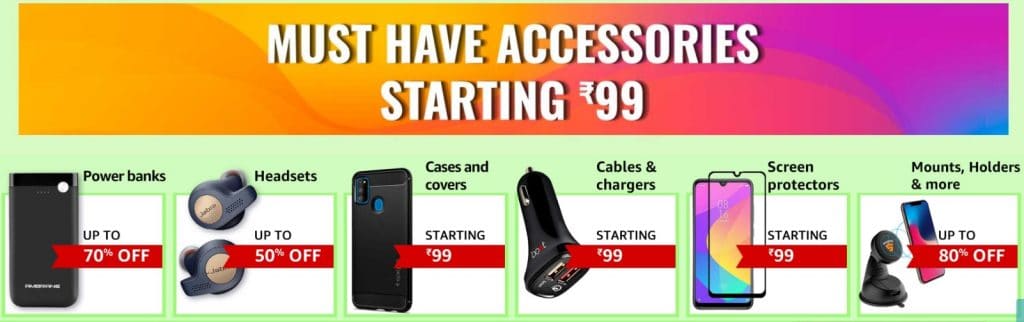 Amazon Offers on Mobile Accessories 