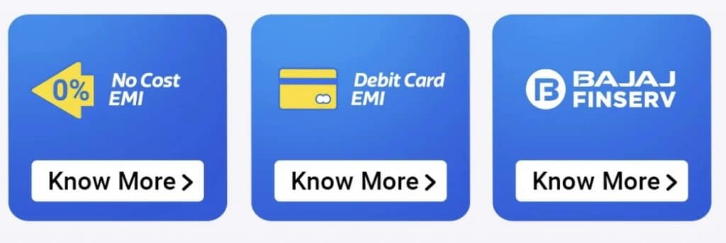 Flipkart big sale No cost emi and debit card emi offer