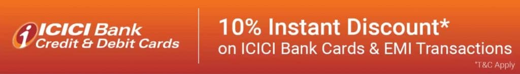 Flipkart ICICI bank credit and debit card offer