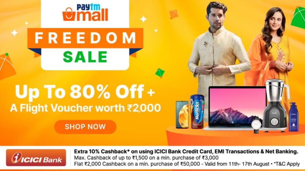 Paytm Mall Independence Day Sale 2021
