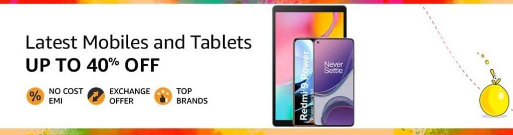 Amazon Holi Sale Discount on Tablets