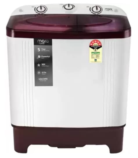 MarQ By Flipkart 6 kg 5 Star Rating Semi Automatic Top Load washing machine