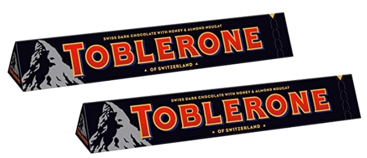 Toblerone Dark Chocolate with Honey & Almond Nougat