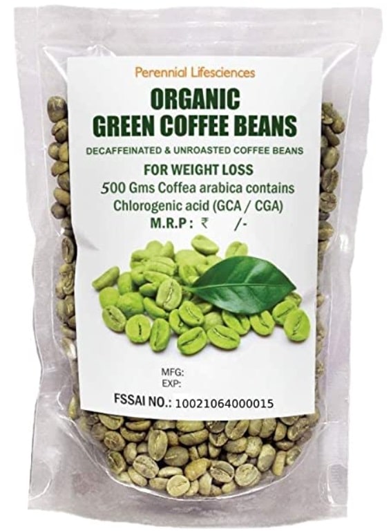 Perennial Lifesciences Decaffeinated Organic Green Coffee Beans 
